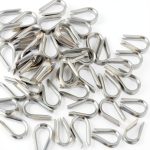 CBTONE M4 Stainless Steel Thimble for 1/8"-5/32" Wire Rope – 50 Pack-0