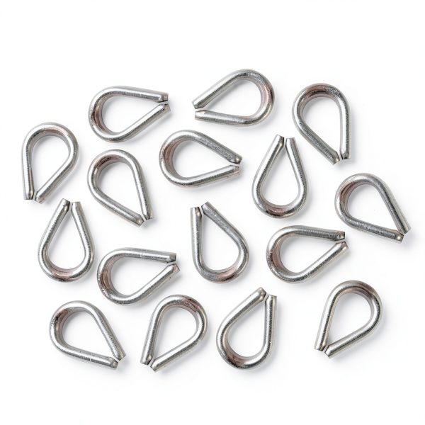 M4 Stainless Steel Thimbles PDETVEO 20pcs for 5/32" Wire Rope Cable-1