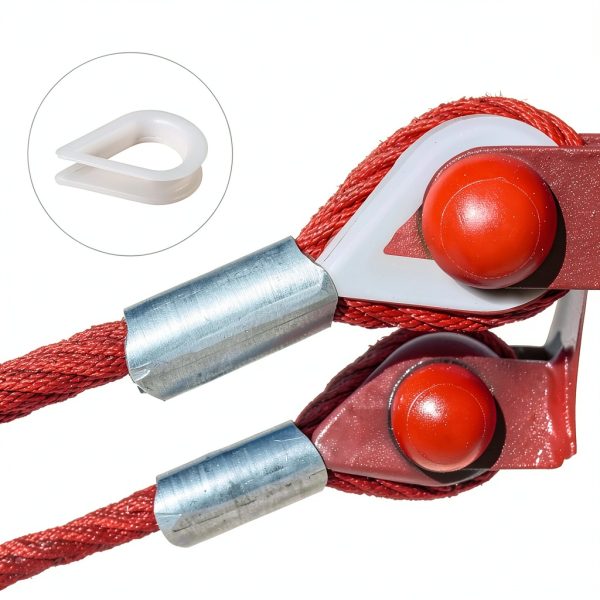 White Nylon M3 Thimbles 10 PCS RiseDirectly Rope Thimble Plastic Eye-1