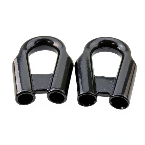 Winch Rope Tube MEETOOT M8 Stainless Steel Thimble Collar – 2pcs Black-4