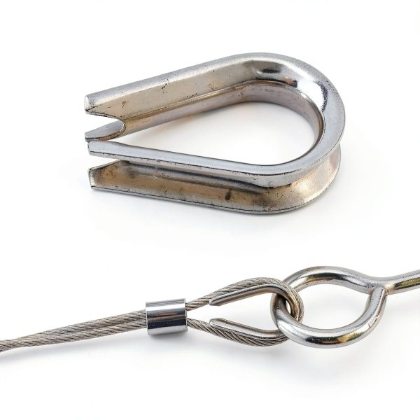 3/16" Wire Rope Thimbles 6Pcs by PNXKTXO Stainless Steel Rigging Kit-7