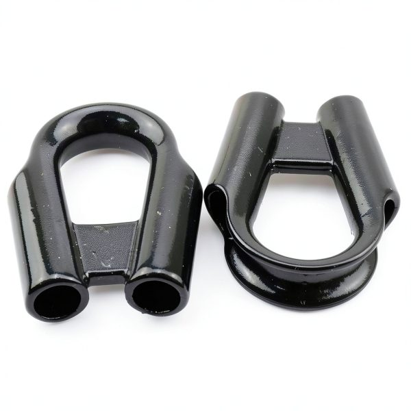 Winch Rope Tube MEETOOT M8 Stainless Steel Thimble Collar – 2pcs Black-2