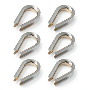 3/16" Wire Rope Thimbles 6Pcs by PNXKTXO Stainless Steel Rigging Kit-0