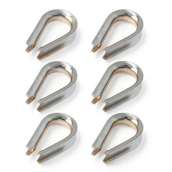 3/16" Wire Rope Thimbles 6Pcs by PNXKTXO Stainless Steel Rigging Kit-0