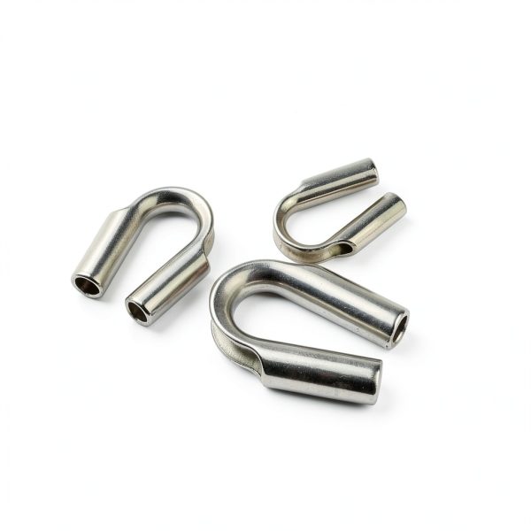 EEYAD 4 Pack 304 Stainless Steel 15/64" (6mm) Wire Rope Tube Thimble-4