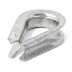 20mm 3/4 inch Stainless Steel Wire Rope Thimble uxcell Silver Tone-0