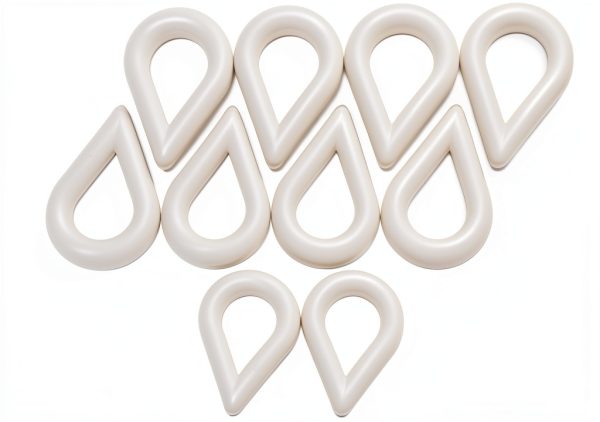 White Nylon M3 Thimbles 10 PCS RiseDirectly Rope Thimble Plastic Eye-7