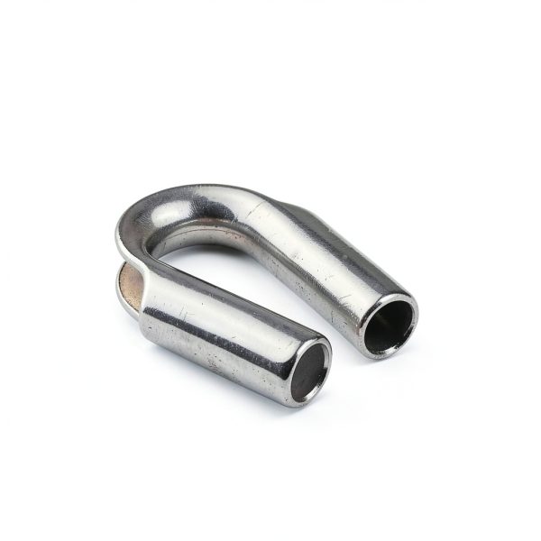 EEYAD 4 Pack 304 Stainless Steel 15/64" (6mm) Wire Rope Tube Thimble-2