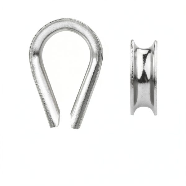 CBTONE 50 Pack M6 Stainless Steel Thimble for 1/4 Inch Wire Rope-1
