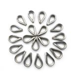 M6 Galvanized Steel Wire Rope Thimble 1/4" 6mm Rigging 20PCS Aligle-0