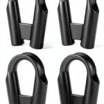 QWORK 7mm 1/4" 304 Stainless Steel Tube Thimble Gusset Black Pack of 4-0
