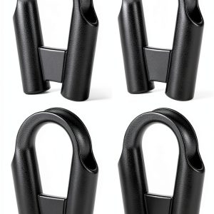 QWORK 7mm 1/4" 304 Stainless Steel Tube Thimble Gusset Black Pack of 4-0