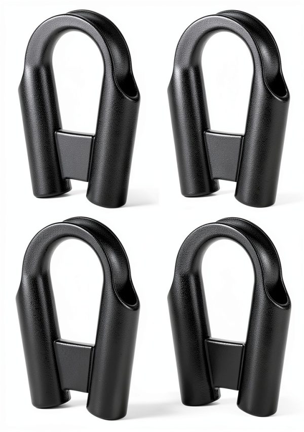 QWORK 7mm 1/4" 304 Stainless Steel Tube Thimble Gusset Black Pack of 4-0