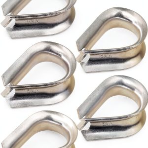 5/8 Inch Wire Rope Thimble by AConnet 304 Steel Set of 5 M12 Thimbles-0