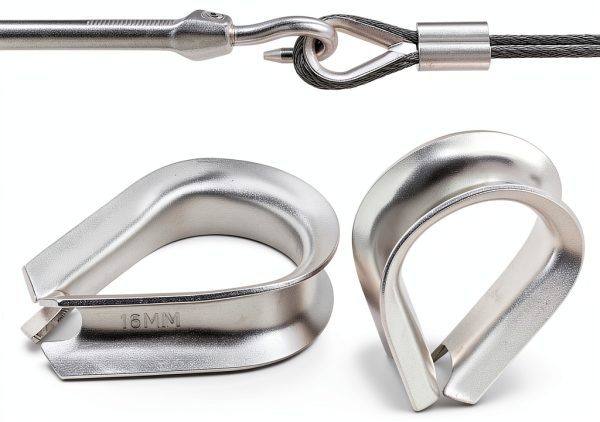 5/8 Inch Wire Rope Thimble by AConnet 304 Steel Set of 5 M12 Thimbles-4