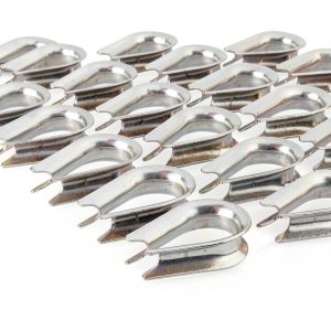 CBTONE 50 Pack M6 Stainless Steel Thimble for 1/4 Inch Wire Rope-0