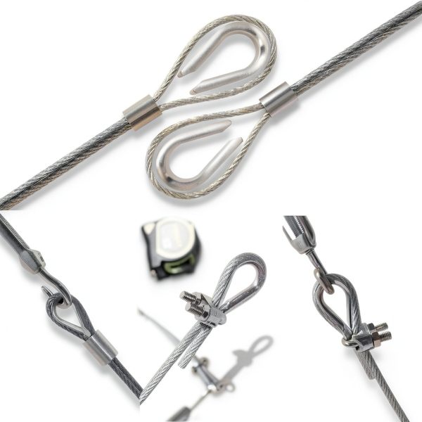 CBTONE 50 Pack M6 Stainless Steel Thimble for 1/4 Inch Wire Rope-3